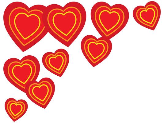 Valentines Day Corner Border Heart Background