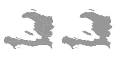 Haiti map with administrative divisions. Vector illustration.