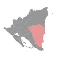 sur caribe costa autónomo región mapa, administrativo división de Nicaragua. vector ilustración.