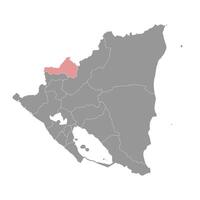 Nueva Segovia Department map, administrative division of Nicaragua. Vector illustration.