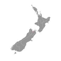 Nelson map, administrative division of New Zealand. Vector illustration.