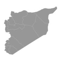 Siria mapa con administrativo divisiones vector ilustración.