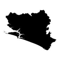 Southern Province map, administrative division of Sierra Leone. Vector illustration.