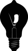 AI generated Silhouette bulb full body black color only vector