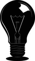 AI generated Silhouette bulb full body black color only vector