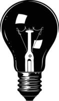 AI generated Silhouette bulb full body black color only vector