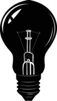 AI generated Silhouette bulb full body black color only vector