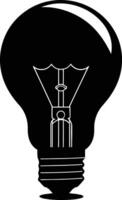 AI generated Silhouette bulb full body black color only vector