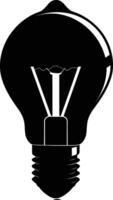 AI generated Silhouette bulb full body black color only vector