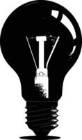 AI generated Silhouette bulb full body black color only vector