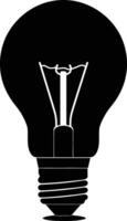 AI generated Silhouette bulb full body black color only vector