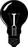 AI generated Silhouette bulb full body black color only vector