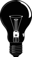 AI generated Silhouette bulb full body black color only vector