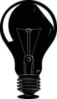AI generated Silhouette bulb full body black color only vector