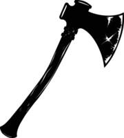 AI generated Silhouette ax black color only vector