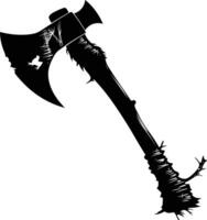 AI generated Silhouette ax black color only vector