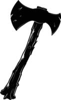 AI generated Silhouette ax black color only vector