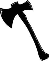 AI generated Silhouette ax black color only vector