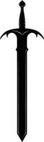 AI generated Silhouette sword black color only vector