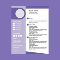 cv template design vector