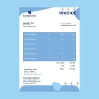 invoice template design vector