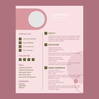 cv template design vector