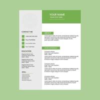 cv template design vector