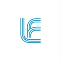 Initial letter lf logo or fl logo vector design template