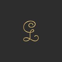 Alphabet letters Initials Monogram logo CL, LC, L and C vector