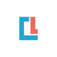 alfabeto letras iniciales monograma logo cl, lc, l y C vector