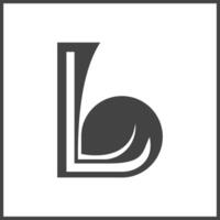alfabeto iniciales logo licenciado en Derecho, libras, si y l vector