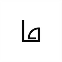 Initial letter la logo or al logo vector design template