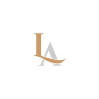 Initial letter la logo or al logo vector design template