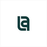 Initial letter la logo or al logo vector design template