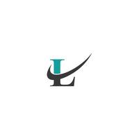 Alphabet letters Initials Monogram logo LL, L vector