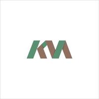 Initial letter km logo or mk logo vector design template