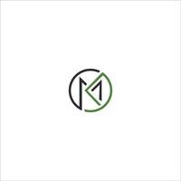 Initial letter km logo or mk logo vector design template