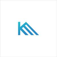 Initial letter km logo or mk logo vector design template