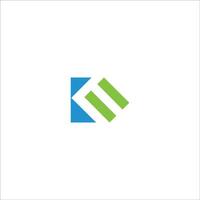 Initial letter km logo or mk logo vector design template