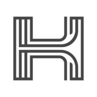 alfabeto iniciales logo hk, kh, k y h vector