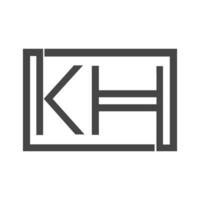 Alphabet Initials logo HK, KH, K and H vector