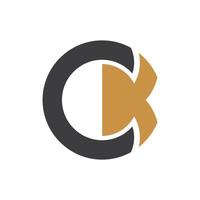 Creative abstract letter ck logo design. Linked letter kc logo design. vector