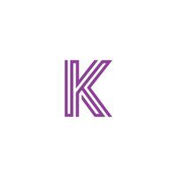 inicial letra k logo vector diseño modelo