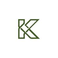 plantilla de diseño de logotipo de letra inicial k vector