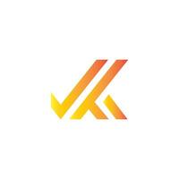 Initial letter k logo design template vector