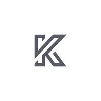 plantilla de diseño de logotipo de letra inicial k vector