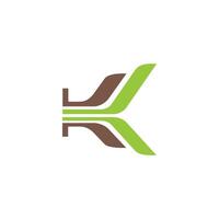 Initial letter k logo design template vector