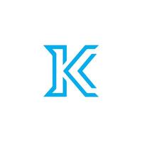 Initial letter k logo design template vector