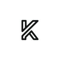 Initial letter k logo design template vector