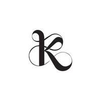 plantilla de diseño de logotipo de letra inicial k vector